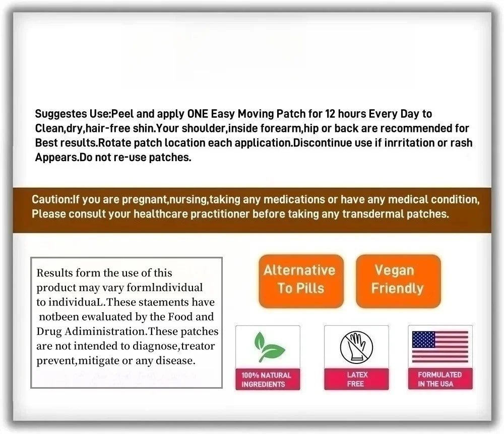30 Patches Pueraria Mirifica Transdermal Patches Complex For Women Balancing & Restoring Menopause Relief